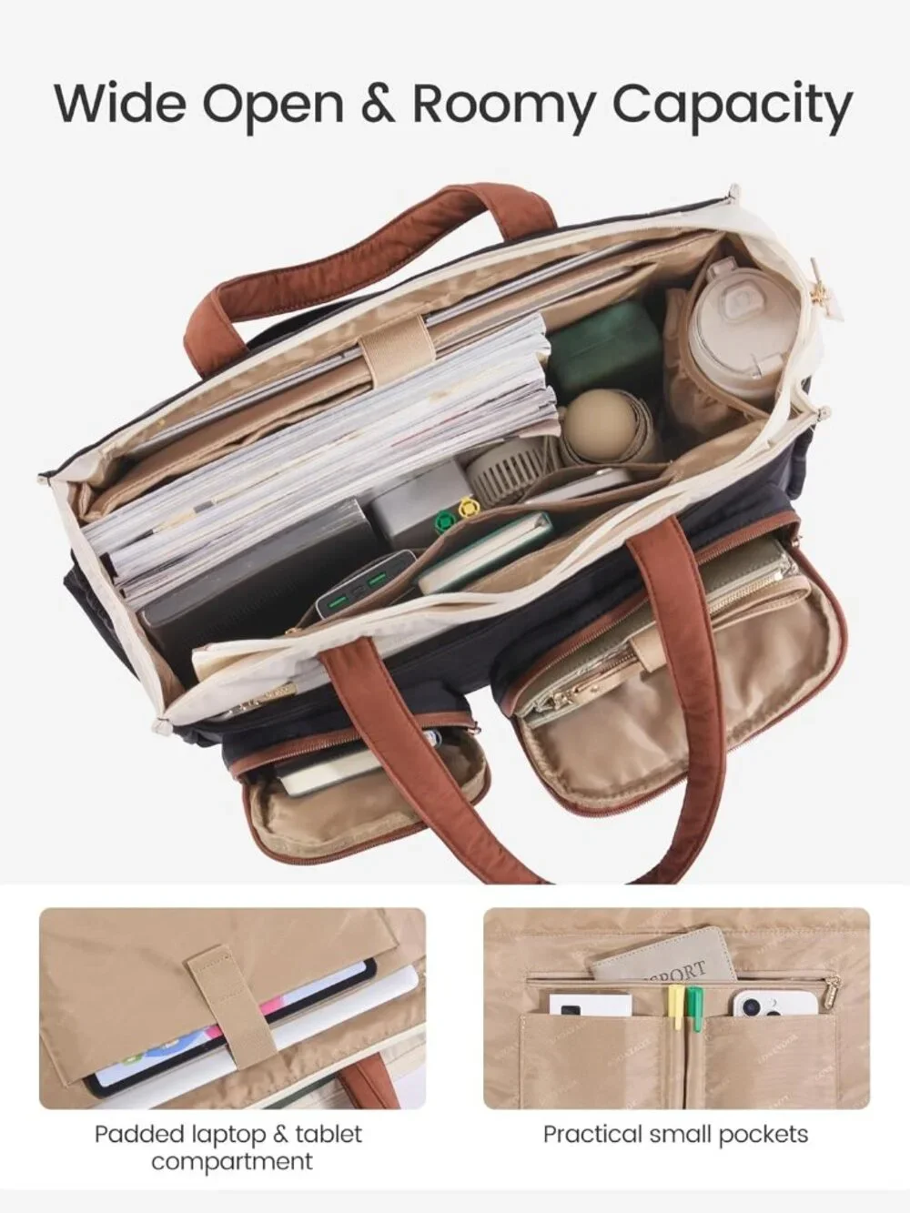 Ultimate Women's Work & Travel Tote: Organized, Durable & Versatile